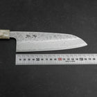 Santoku 440C Nashiji Damascus Ocean White Blue Handle 165mm (6.5”)-[Musashi]-[Japan-Küchenmesser]