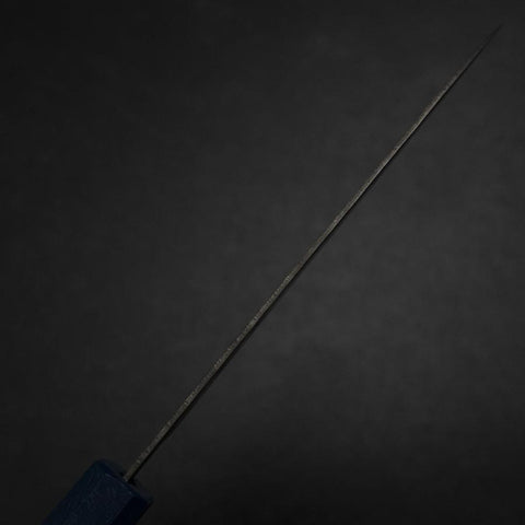 Santoku 440C Nashiji Damast Blauer Urushi Griff 165mm-[Musashi]-[Japan-Küchenmesser]