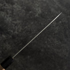 Santoku 440C Nashiji Damast Büffelhorn und Walnussholz Griff 165mm-[Musashi]-[Japan-Küchenmesser]