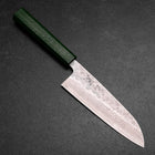 Santoku 440C Nashiji Damast Grüner Urushi Griff 165mm-[Musashi]-[Japan-Küchenmesser]
