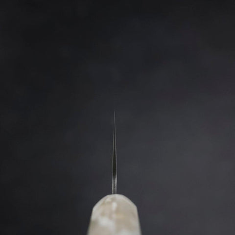Santoku 440C Nashiji Damast Weiß-Blauer Ozeanplastik Griff 165mm-[Musashi]-[Japan-Küchenmesser]