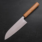 Santoku 440C Polished Oak Handle 165mm (6.5”)-[Musashi]-[Japan-Küchenmesser]