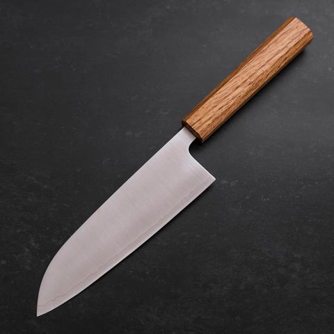 Santoku 440C Polished Oak Handle 165mm (6.5”)-[Musashi]-[Japan-Küchenmesser]