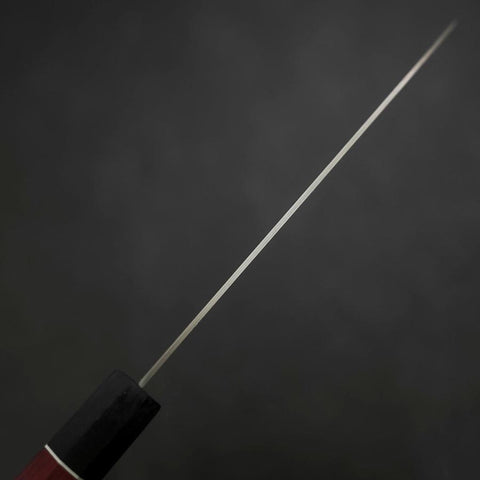 Santoku AUS-10 Damascus Red Cherry Handle 170mm-[Musashi]-[Japan-Küchenmesser]