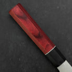 Santoku AUS-10 Damascus Red Cherry Handle 170mm-[Musashi]-[Japan-Küchenmesser]
