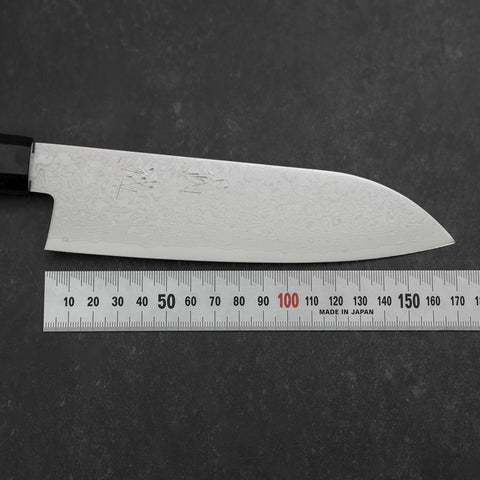 Santoku AUS-10 Damascus Red Cherry Handle 170mm-[Musashi]-[Japan-Küchenmesser]