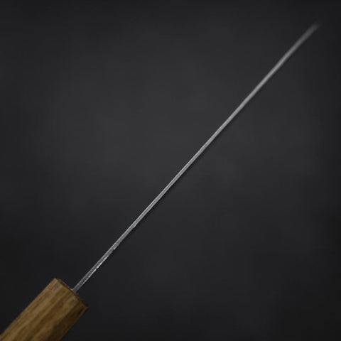 Santoku AUS-10 Kagami Tsuchime Damast Yaki Urushi Griff 165mm-[Musashi]-[Japan-Küchenmesser]