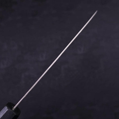 Santoku AUS-10 Nashiji Damast Dunkelblauer Urushi Griff 165mm-[Musashi]-[Japan-Küchenmesser]