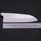 Santoku AUS-10 Nashiji Damast Dunkelblauer Urushi Griff 165mm-[Musashi]-[Japan-Küchenmesser]