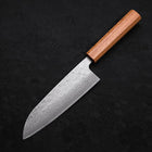 Santoku AUS-10 Nashiji Damast Eichenholz Griff 165mm-[Musashi]-[Japan-Küchenmesser]