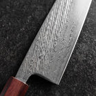 Santoku AUS-10 Nawame Damast Lila Urushi Griff 165mm-[Musashi]-[Japan-Küchenmesser]