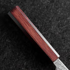 Santoku AUS-10 Nawame Damast Lila Urushi Griff 165mm-[Musashi]-[Japan-Küchenmesser]