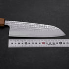 Santoku AUS-10 Nawame Damast Yaki Urushi Griff 165mm-[Musashi]-[Japan-Küchenmesser]