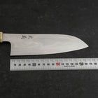Santoku AUS-10 Nickel Damascus Buffalo Turquoise Handle 170mm (6.7”)-[Musashi]-[Japan-Küchenmesser]