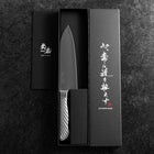 Santoku AUS-10 Poliert Edelstahl Griff 165mm-[Musashi]-[Japan-Küchenmesser]