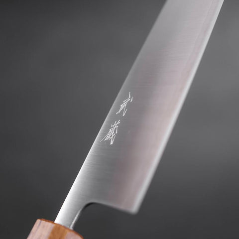 Santoku AUS-10 Poliert Eichenholz Griff 180mm-[Musashi]-[Japan-Küchenmesser]