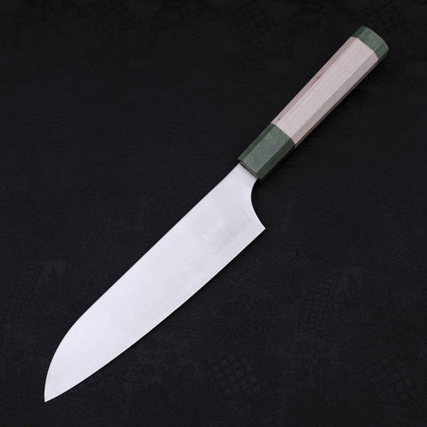 Santoku AUS-10 Poliert Grüner Ahornholz Griff 180mm-[Musashi]-[Japan-Küchenmesser]