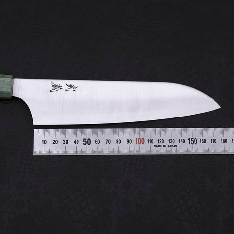Santoku AUS-10 Poliert Grüner Ahornholz Griff 180mm-[Musashi]-[Japan-Küchenmesser]