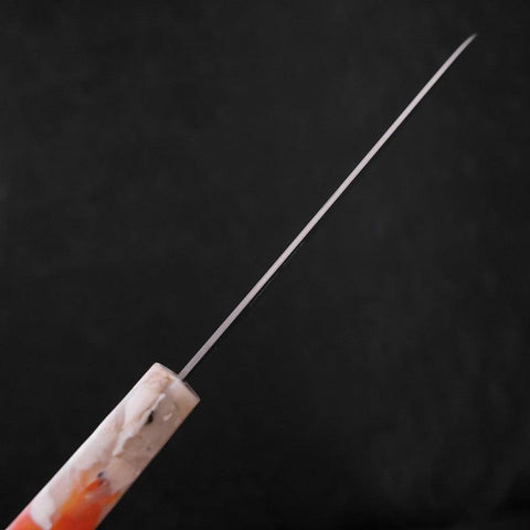 Santoku AUS-10 Poliert Orange-Weißer Ozeanplastik Griff 165mm-[Musashi]-[Japan-Küchenmesser]
