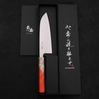 Santoku AUS-10 Poliert Orange-Weißer Ozeanplastik Griff 165mm-[Musashi]-[Japan-Küchenmesser]