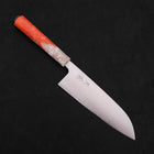 Santoku AUS-10 Poliert Orange-Weißer Ozeanplastik Griff 165mm-[Musashi]-[Japan-Küchenmesser]