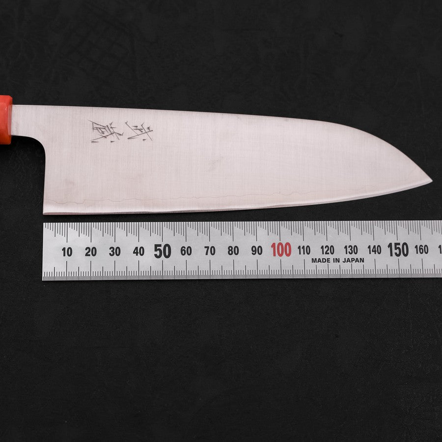 Santoku AUS-10, Poliert Ozeanplastik Griff in Orange-Schwarz, 165mm-[Musashi]-[Japan-Küchenmesser]