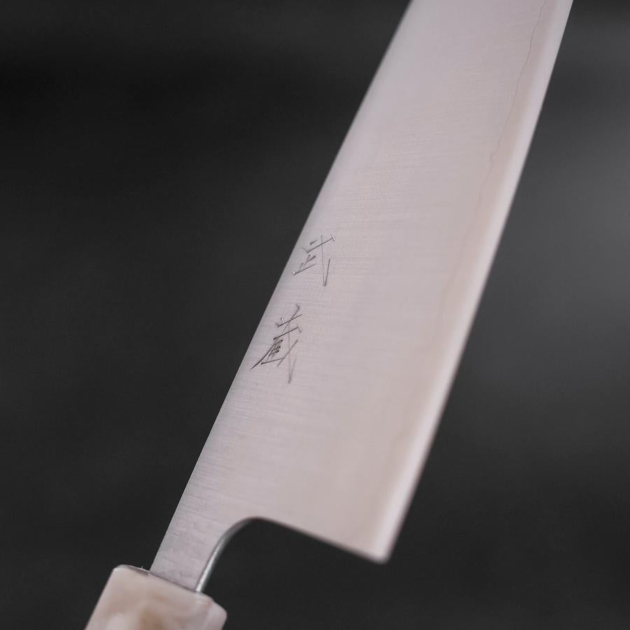 Santoku AUS-10 Poliert Ozeanplastik Griff in Schwarz-Weiß 165mm-[Musashi]-[Japan-Küchenmesser]