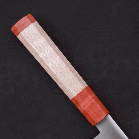 Santoku AUS-10 Poliert Roter Ahornholz Griff 180mm-[Musashi]-[Japan-Küchenmesser]
