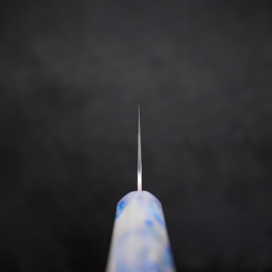 Santoku AUS-10 Poliert Weißer-Mix Ozeanplastik Griff 165mm-[Musashi]-[Japan-Küchenmesser]