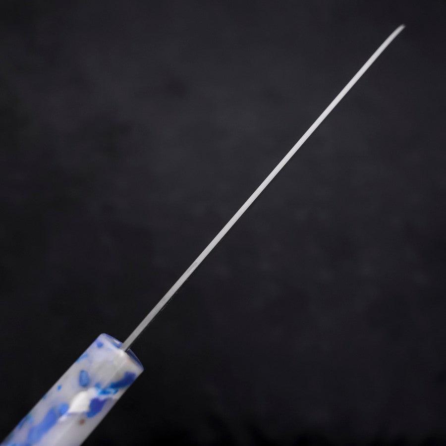 Santoku AUS-10 Poliert Weißer-Mix Ozeanplastik Griff 165mm-[Musashi]-[Japan-Küchenmesser]