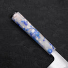 Santoku AUS-10 Polished Ocean White Mix Handle 165mm-[Musashi]-[Japan-Küchenmesser]