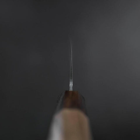 Santoku AUS-10 Tsuchime Damascus Shitan Walnut Handle 180mm (7”)-[Musashi]-[Japan-Küchenmesser]