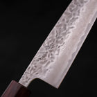 Santoku AUS-10 Tsuchime Damast Lila Urushi Griff 165mm-[Musashi]-[Japan-Küchenmesser]