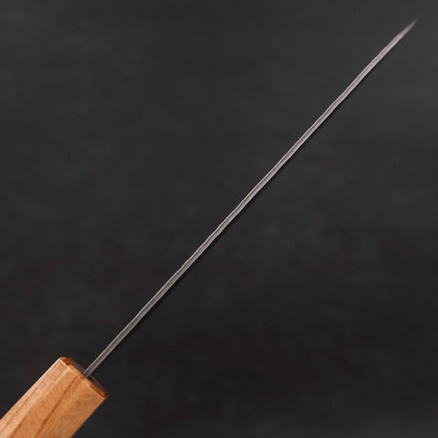 Santoku AUS-10 Tsuchime Damast Zelkove und Magnolienholz Griff 165mm-[Musashi]-[Japan-Küchenmesser]