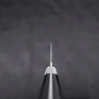 Santoku AUS-10 Tsuchime Schwarzer Westlicher Griff 180mm-[Musashi]-[Japan-Küchenmesser]