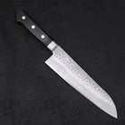 Santoku AUS-10 Tsuchime Schwarzer Westlicher Griff 180mm-[Musashi]-[Japan-Küchenmesser]