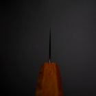 Santoku AUS-10 Wellen Nickel Damast Eichenholz Griff 165mm-[Musashi]-[Japan-Küchenmesser]