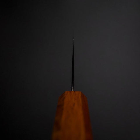 Santoku AUS-10 Wellen Nickel Damast Eichenholz Griff 165mm-[Musashi]-[Japan-Küchenmesser]