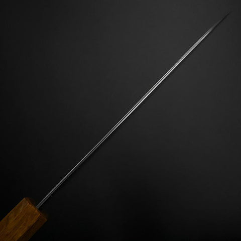 Santoku AUS-10 Wellen Nickel Damast Eichenholz Griff 165mm-[Musashi]-[Japan-Küchenmesser]