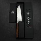 Santoku AUS-10 Wellen-Nickel Damast Sumi Urushi Griff 165mm-[Musashi]-[Japan-Küchenmesser]
