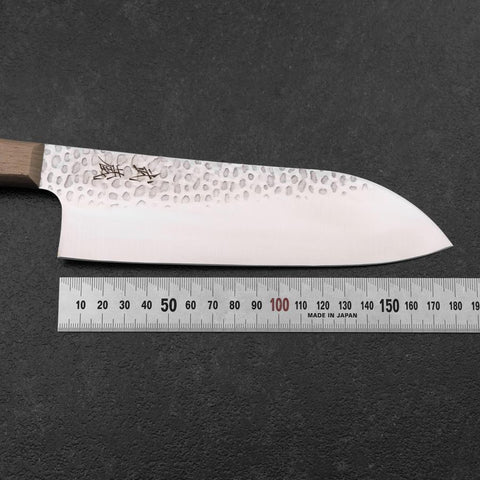 Santoku AUS-6 Tsuchime Westlicher Griff 180mm-[Musashi]-[Japan-Küchenmesser]