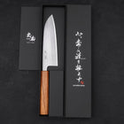 Santoku AUS-8 Poliert Eichenholz Griff 165mm-[Musashi]-[Japan-Küchenmesser]