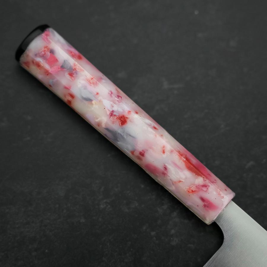 Santoku AUS-8 Poliert Ozeanplastik Sakura Griff 165mm-[Musashi]-[Japan-Küchenmesser]