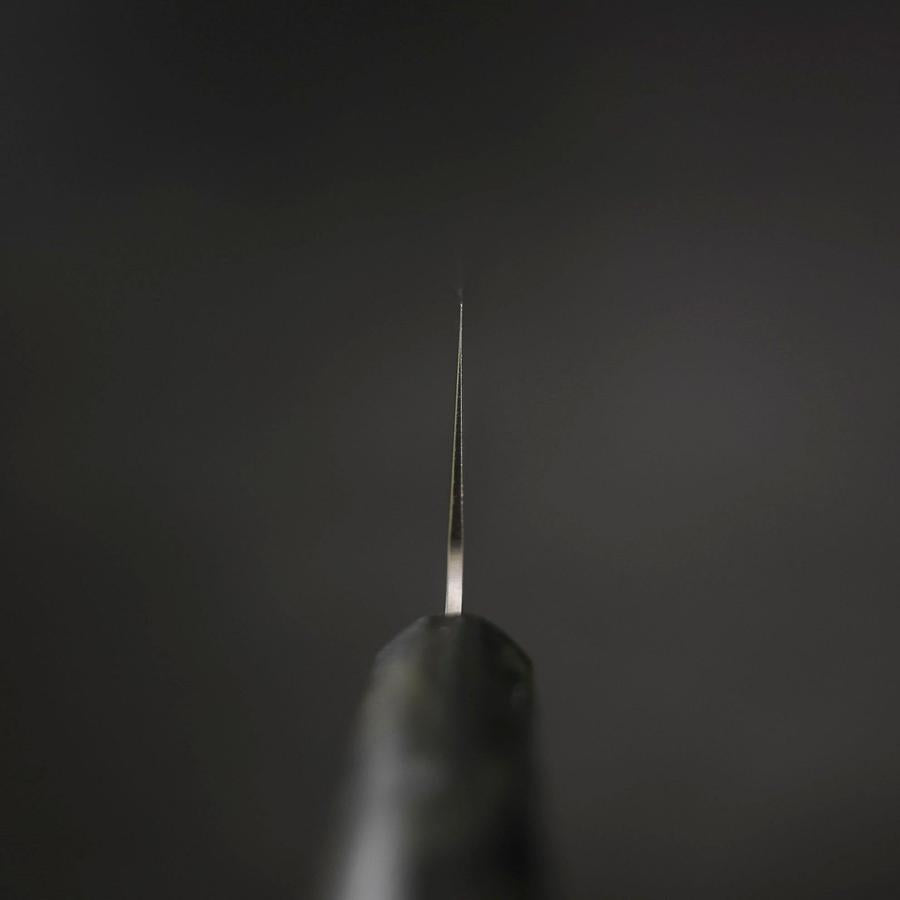 Santoku AUS-8 Poliert Schwarzer Ozeanplastik Griff 165mm-[Musashi]-[Japan-Küchenmesser]