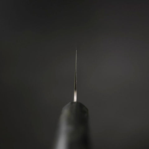 Santoku AUS-8 Poliert Schwarzer Ozeanplastik Griff 165mm-[Musashi]-[Japan-Küchenmesser]