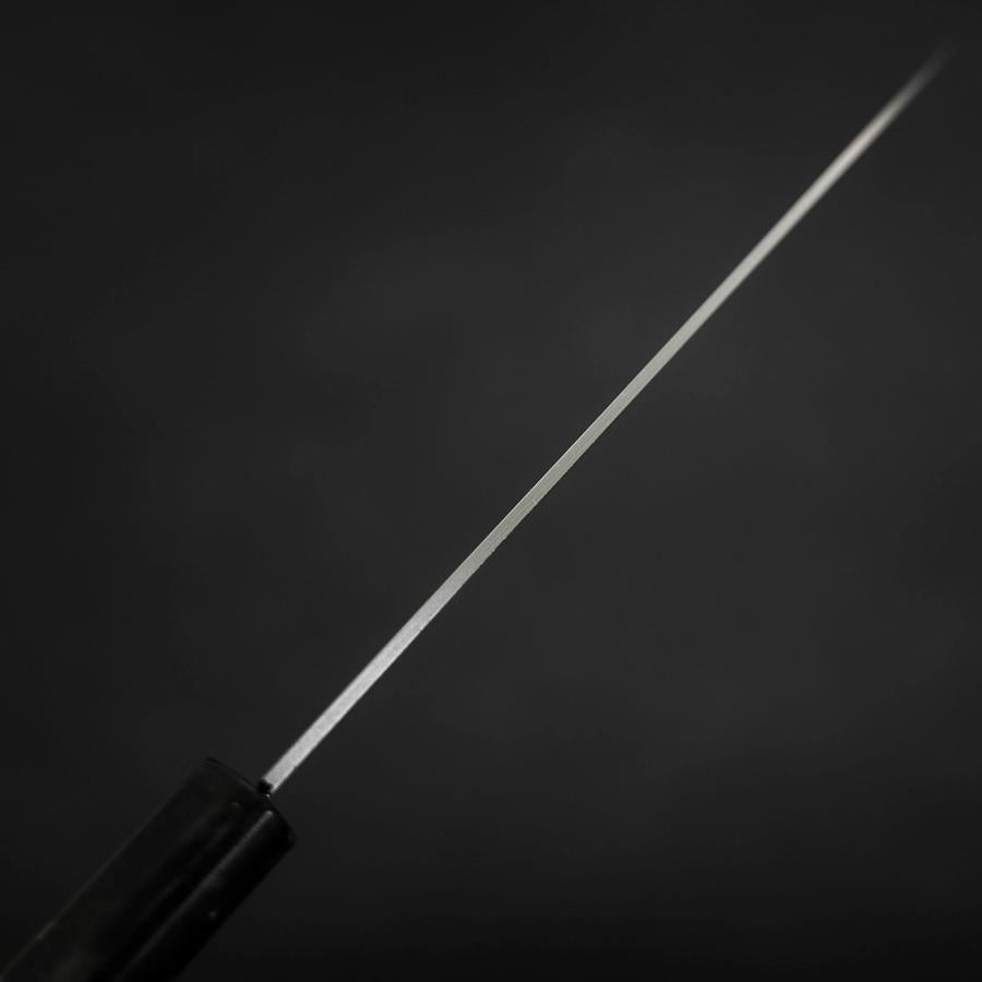 Santoku AUS-8 Poliert Schwarzer Ozeanplastik Griff 165mm-[Musashi]-[Japan-Küchenmesser]