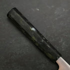 Santoku AUS-8 Poliert Schwarzer Ozeanplastik Griff 165mm-[Musashi]-[Japan-Küchenmesser]