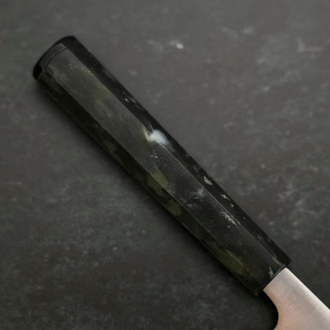 Santoku AUS-8 Poliert Schwarzer Ozeanplastik Griff 165mm-[Musashi]-[Japan-Küchenmesser]