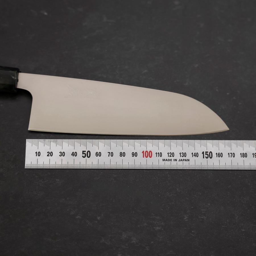 Santoku AUS-8 Poliert Schwarzer Ozeanplastik Griff 165mm-[Musashi]-[Japan-Küchenmesser]