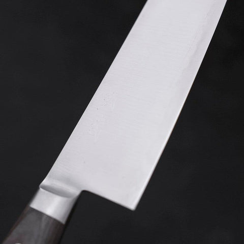 Santoku AUS-8, Poliert Westlicher Griff in Grün, 180mm-[Musashi]-[Japan-Küchenmesser]